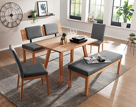 Bankteil Mod. Roberto - 130 cm Sitz gepolstert, Lehne massiv