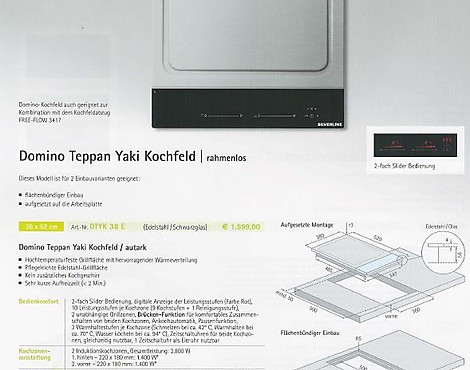 Domino Teppan Yaki Kochfeld ( Grill ) - DTYK 38 E