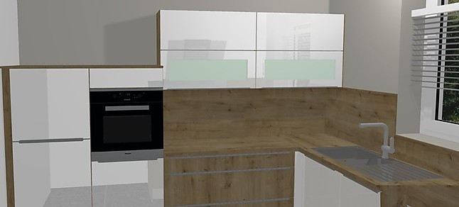 Nobilia musterküche u küchein lack hochglanz und holz mit miele ...