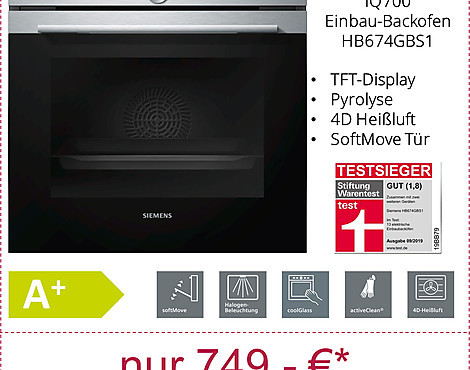 iQ700 Einbau-Backofen - HB674GBS1