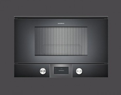 Gaggenau Mikrowelle Serie 200 Anthrazit NEUGERÄT - BMP 225100 linksangeschlagen