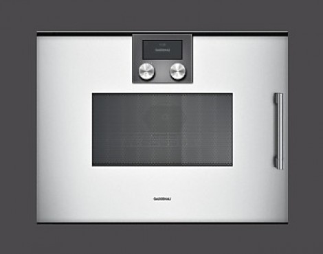 Gaggenau Mikrowellen-Backofen Serie 200 Silber NEUGERÄT - BMP 251130 linksangeschlagen