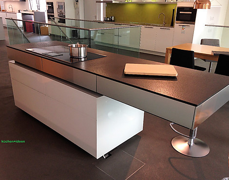 Insel aus Glas, Edelstahl, Granit - Valcucine Artematica