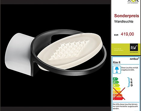 Nimbus - Wandleuchte - Rim R 36 Wall