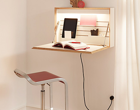 Klappsekretär von Müller Werkstätten - Flatbox, Schreibtisch