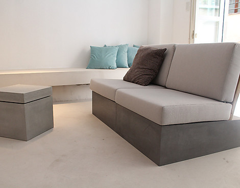 ww2 design © - Loungemöbel LS3 FREIRAUM 2-teilig Beton