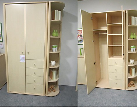 Kleiderschrank 2-türig - Birke hell furniert