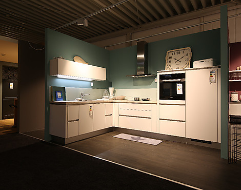 Nobilia Ausstellungsküche Laser,Seidengrau - Laser