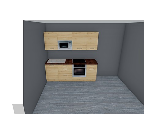Küche Riva Eiche San Remo Nachbildung Metallgriff Anti-Optik 28953799 - Riva 53799