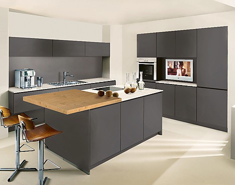 ALNOSTAR DUR Modern in Ferro Bronze mit Miele geräte - _