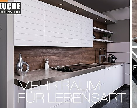 MODERNE WEISSE SAMTLACK KÜCHE- Gaggenau Geräte-Downair - S LINE 5020 AV 5020