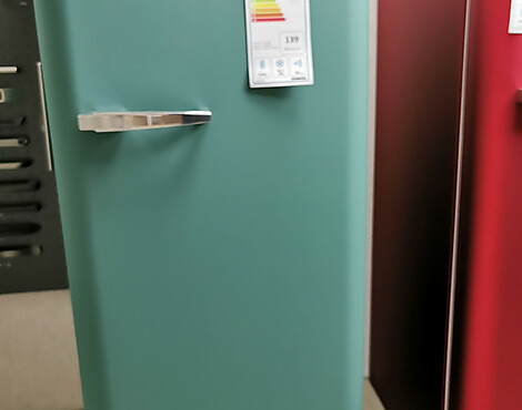 Standkühlschrank mit Gefrierfach emerald green 50er Jahre Retro Design - FAB28RDEG3