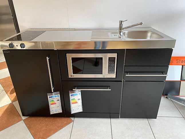 Stengel Steel Concept-Musterküche MINIKÜCHE aus Metall- Abholung sofort