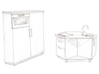 Planning example 4: single kitchen with kitchen island
