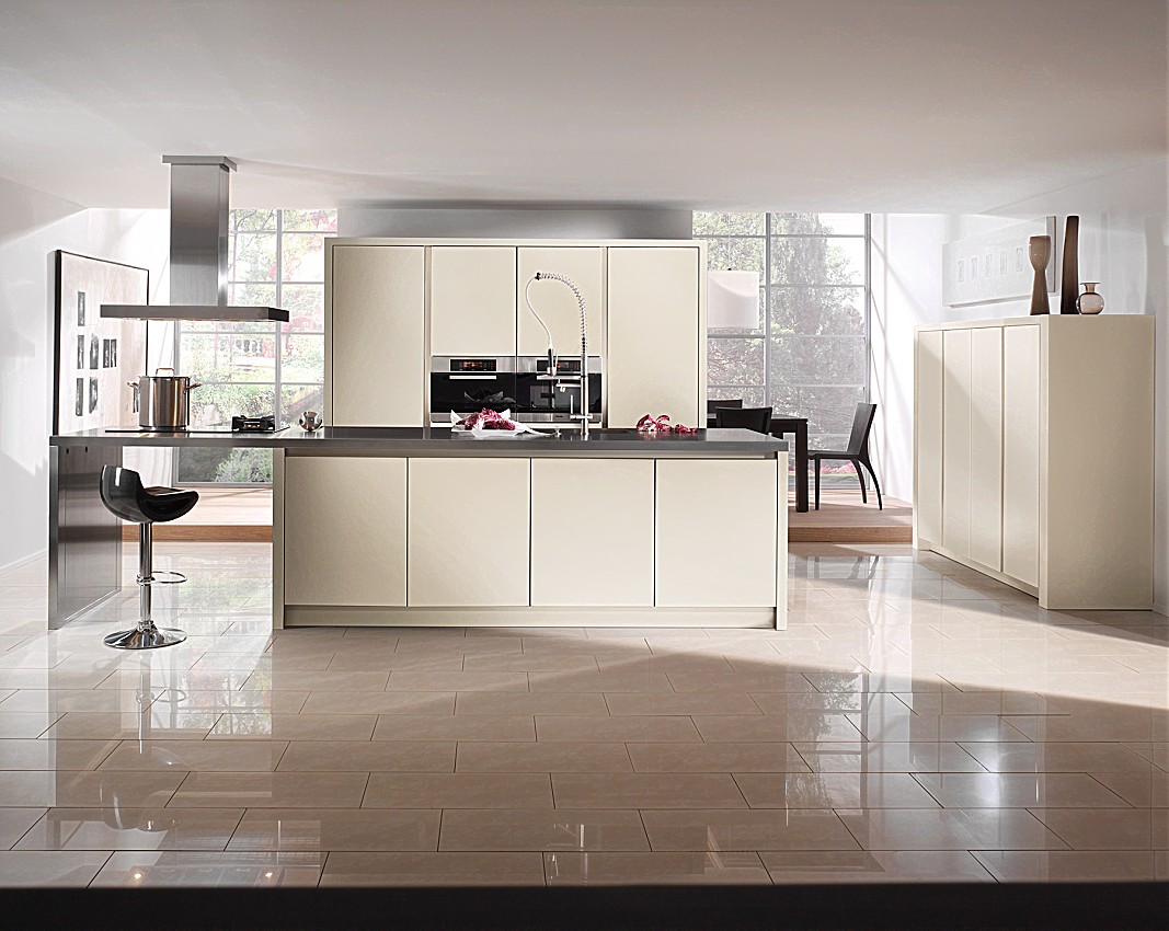 Schwebende küche mit insel inox xtreme weiÃ