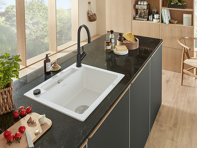Keramikspüle Siluet als 60cm breites Einzelbecken