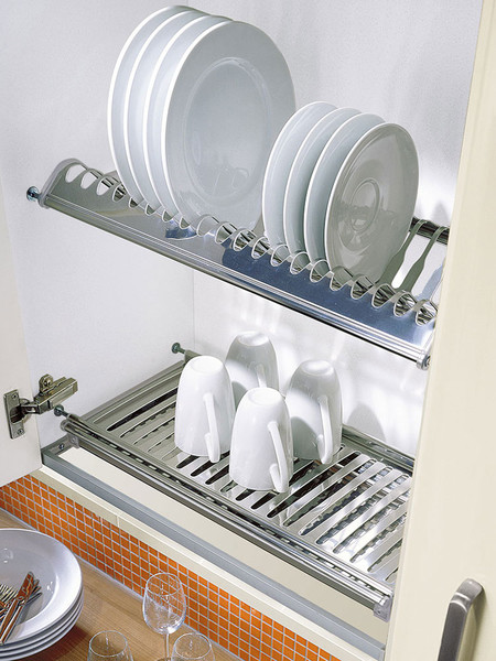 Oberschrank mit Abtropfgitter, zum Trocknen des Geschirrs. Dieser Schrank wird in der Regel über der Spüle eingeplant.