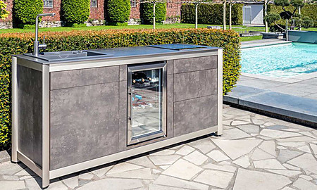 Outdoor-Küche aus Aluminium. Foto: Wesco