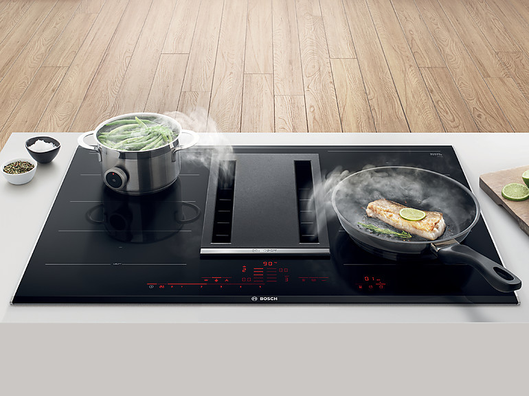 Kochfeld mit integriertem Dunstabzug, PerfectFry und PerfectAir Sensor
