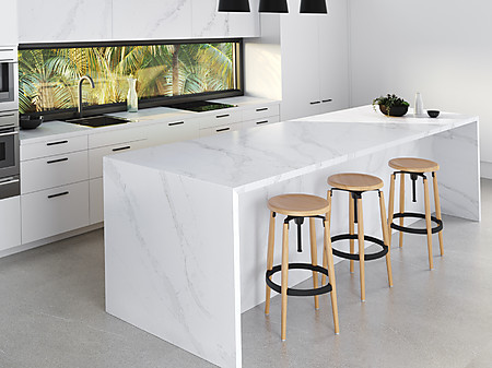 Quarzsteinarbeitsplatte in heller Ausführung: Silestone Cosentino