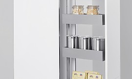 a-Box-Apothekerauszugschrank mit verstellbaren Boxen. Zuordnung: Stil Design-Küchen, Planungsart Innenausstattung der Küche
