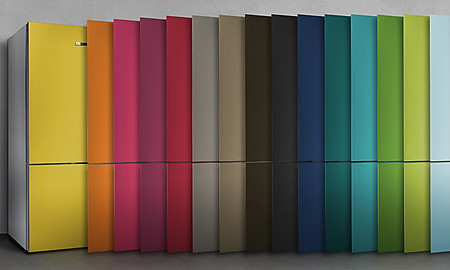 Die Türfonten der Vario Style Kühl-Gefrier-Kombi sind in vielen Farben erhältlich