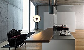 Multilinie glänzend weiss Zuordnung: Stil Moderne Küchen, Planungsart Offene Küche (Wohnküche)