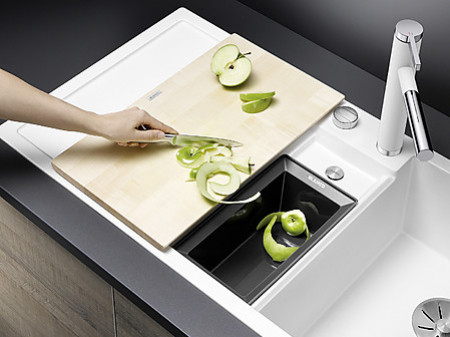 Spüle mit Depot-Becken für Biomüll