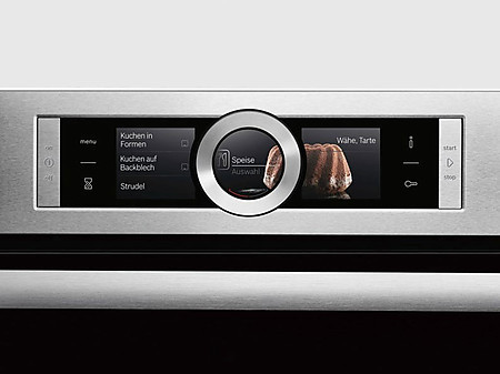 Display und Bedienblende des Serie 8 Backofens von Bosch