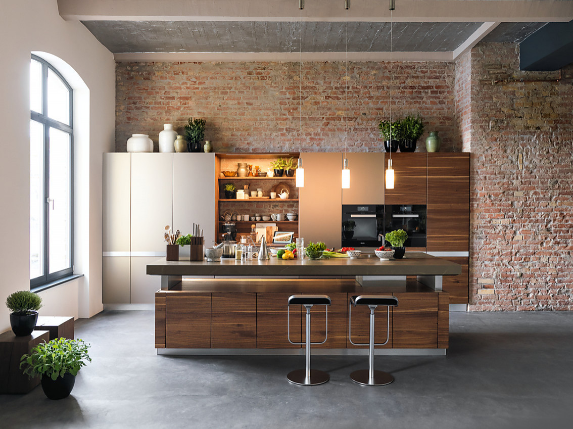 Designerkuche K7 Aus Massivholz Mit Kochinsel