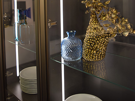 Glas Vitrine im Detail
