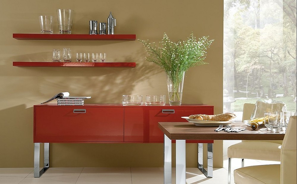 sideboard in korallenrot mit kufengestell Küchenatlas Hersteller ~ sideboard in korallenrot mit kufengestell
