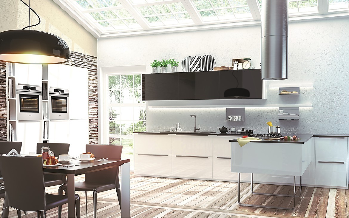 Monaco in truffle grey: hochglanz lackküche im landhausstil