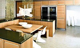 Mit Integrierter Aluminiumgriffleiste Zuordnung: Stil Moderne Küchen, Planungsart Offene Küche (Wohnküche)